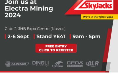 SkyJacks to showcase the latest innovative powered access, material handling and lifting equipment at Electra Mining 2024